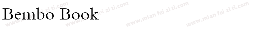 Bembo Book字体转换